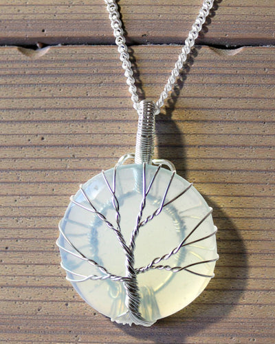 Drzewo Światła – Collier avec opalite et Arbre de Vie