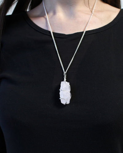 Spiral Radiance – Necklace with Raw Opalite