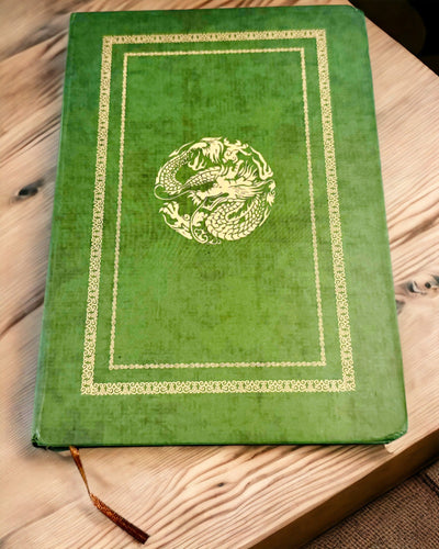 Green Decorative Notebook with Dragon Motif - Fantasy Inspirations, with Engraving