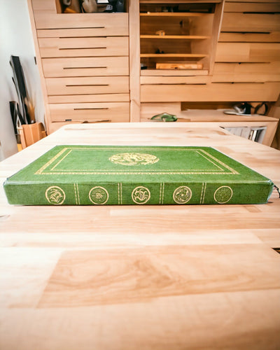 Green Decorative Notebook with Dragon Motif - Fantasy Inspirations, with Engraving