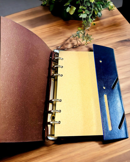 Carnet de Notes Nautique Vintage Taille A6 ou A7 - avec Motif de Boussole et Pages à Roulement - Disponible en différentes Variantes de Couleurs, possibilité de gravure