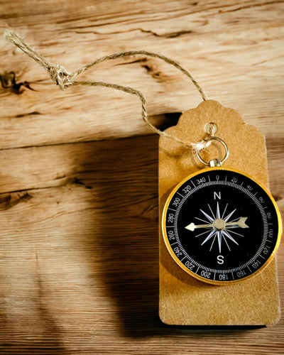 Compact Navigation Compass with Metal Finish – A Traveler's Essential, with Engraving