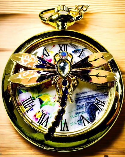 Klassieke Vintage Zakhorloge met Transparante Deksel