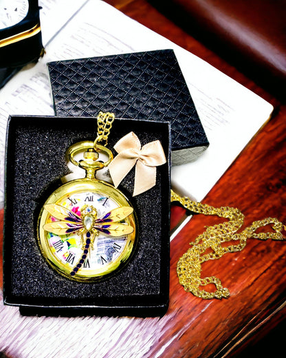 Klassieke Vintage Zakhorloge met Transparante Deksel