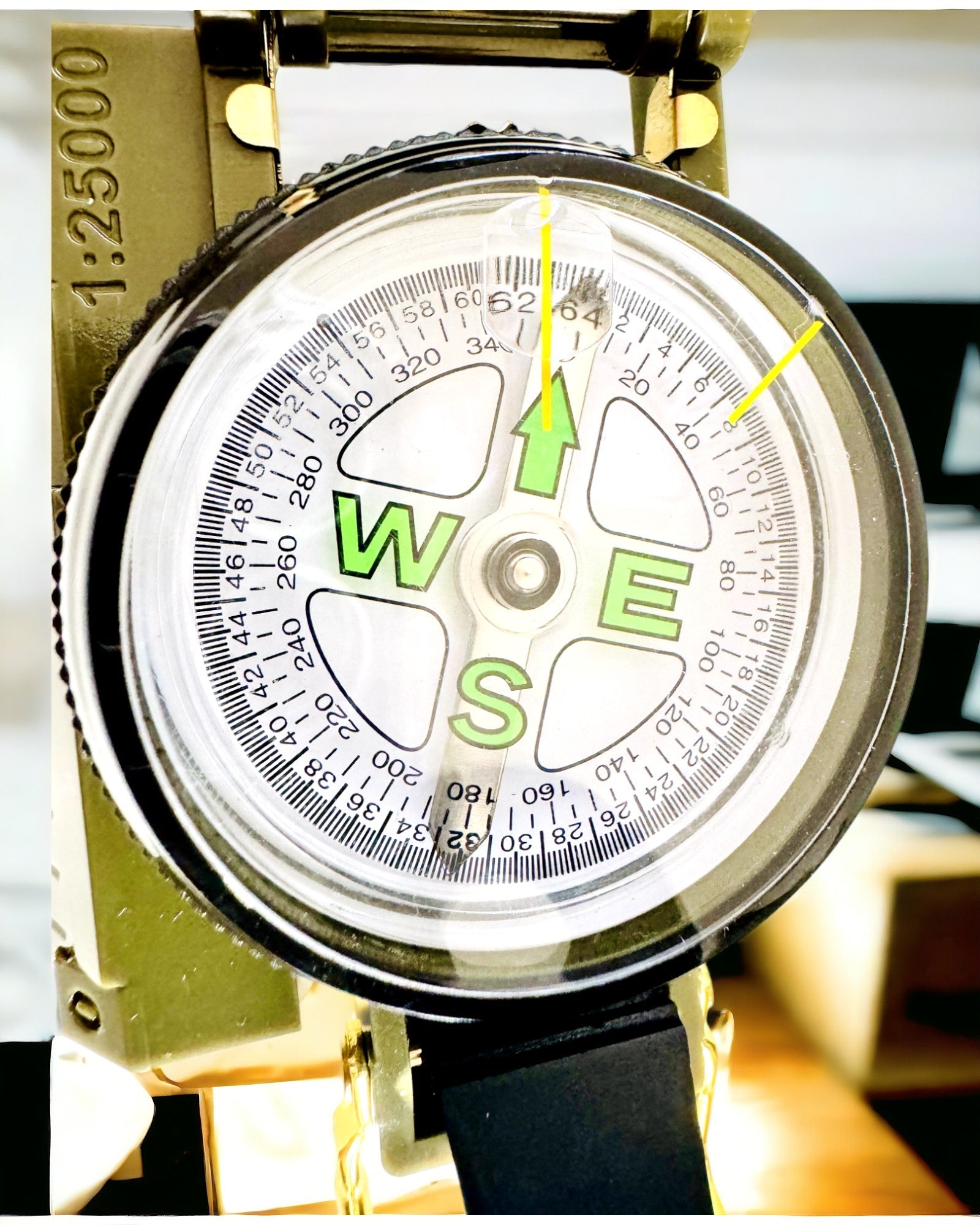High Precision Waterproof Compass in Army Green Color – Reliable in Navigation, Engraving Option Available