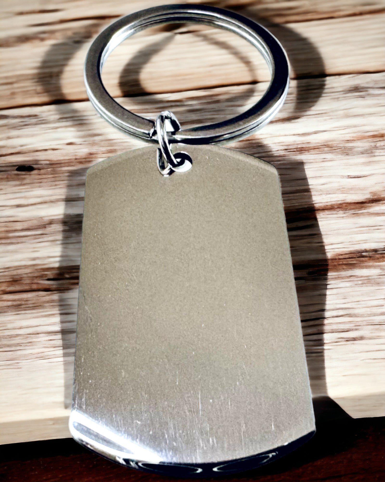 Porte-clés Militaire ID "Plaque d'identité" en Acier Inoxydable – Gravure Personnalisée
