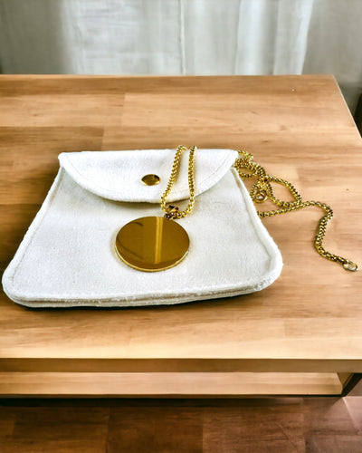 Wisiorek "Urban Elegance" – Ronde Medaille van Roestvrij Staal in Twee Kleuren met Personaliseringsoptie