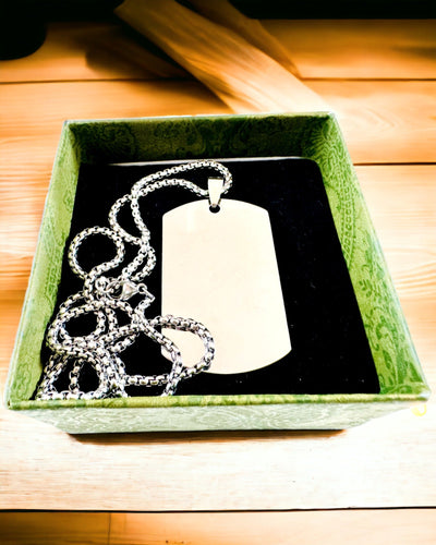 Collier avec Dog Tag "Trois Nuances de Style" - Plaque d'identité - Élégant Pendentif en Acier Inoxydable avec Option de Gravure