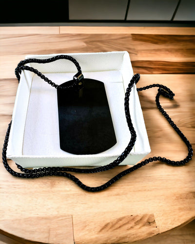 Collier avec Dog Tag "Trois Nuances de Style" - Plaque d'identité - Élégant Pendentif en Acier Inoxydable avec Option de Gravure