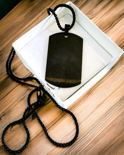 Collier avec Dog Tag "Trois Nuances de Style" - Plaque d'identité - Élégant Pendentif en Acier Inoxydable avec Option de Gravure