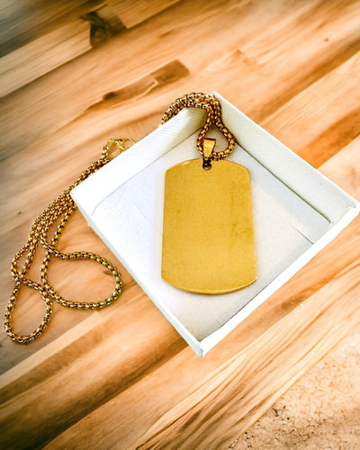 Collier avec Dog Tag "Trois Nuances de Style" - Plaque d'identité - Élégant Pendentif en Acier Inoxydable avec Option de Gravure