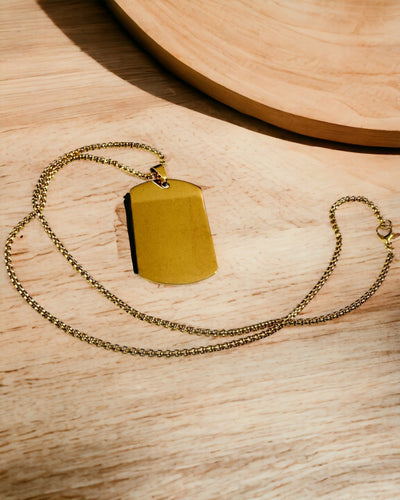 Collier avec Dog Tag "Trois Nuances de Style" - Plaque d'identité - Élégant Pendentif en Acier Inoxydable avec Option de Gravure