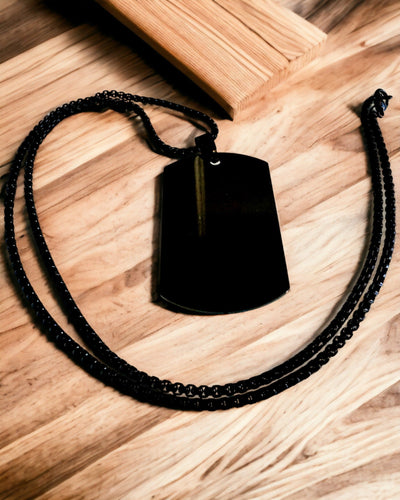 Collier avec Dog Tag "Trois Nuances de Style" - Plaque d'identité - Élégant Pendentif en Acier Inoxydable avec Option de Gravure