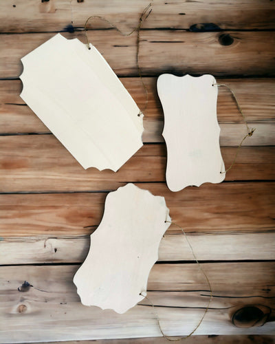 Wooden Decorative Pendant with Personalization Option – Various Shapes