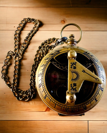 "Traveler's" Navigation Compass with Engraving, Personalization – Handcrafted by Indian Artisans