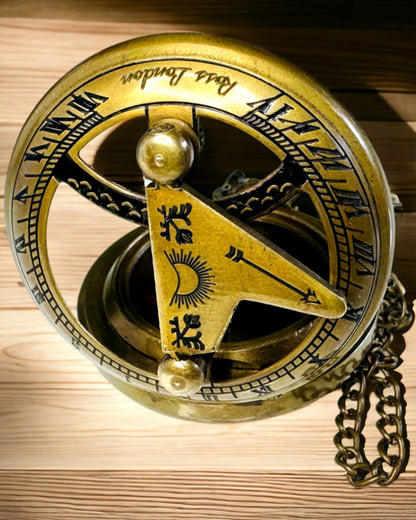 "Traveler's" Navigation Compass with Engraving, Personalization – Handcrafted by Indian Artisans