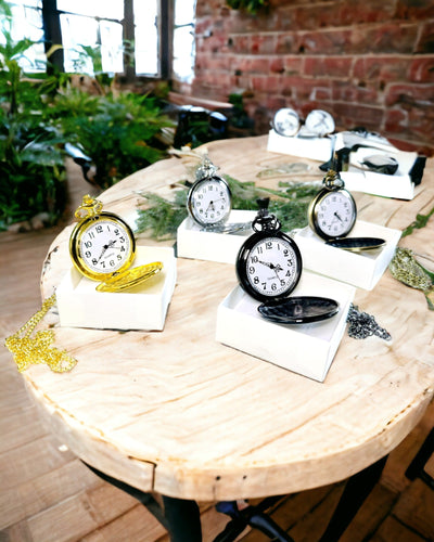 Montre de poche vintage personnalisable - or brossé
