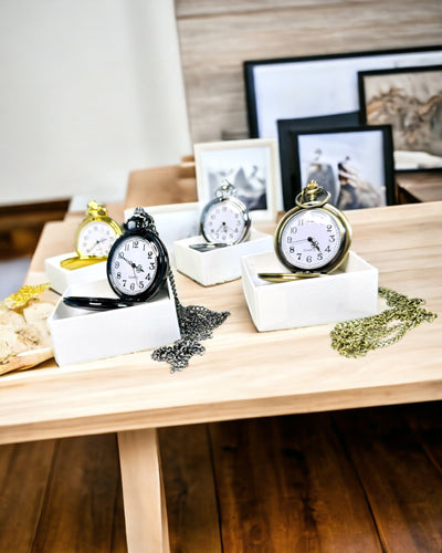 Montre de poche vintage personnalisable - or brossé