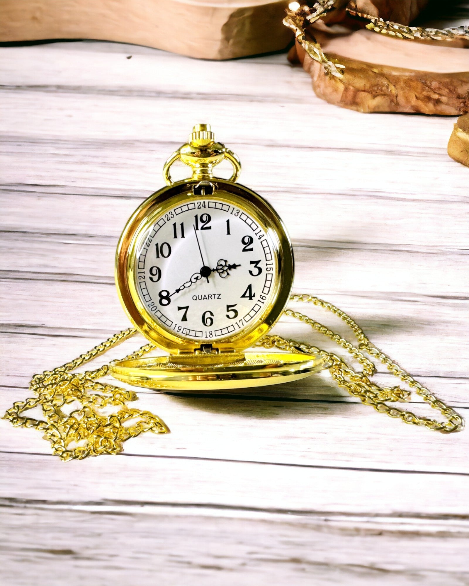 Montre de Poche Vintage de Couleur Dorée avec Possibilité de Gravure