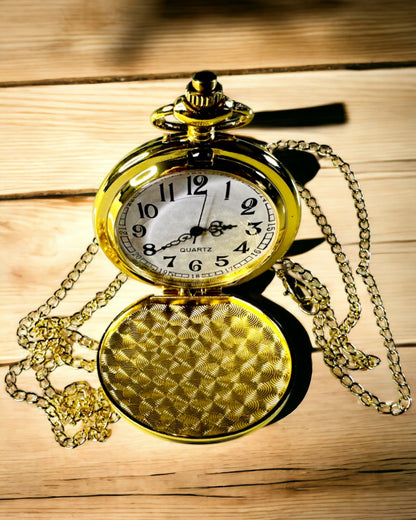 Montre de Poche Vintage de Couleur Dorée avec Possibilité de Gravure