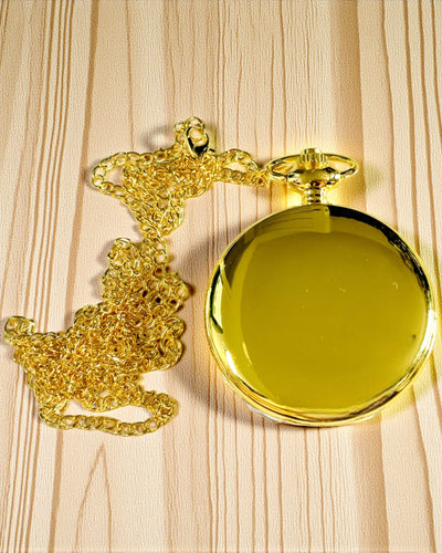 Montre de Poche Vintage de Couleur Dorée avec Possibilité de Gravure