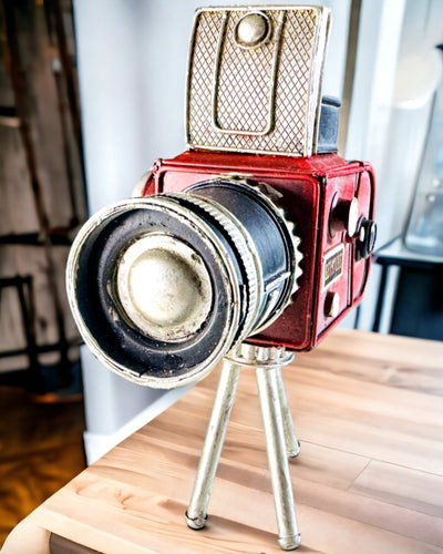 Decoratief Beeldje "Retro Camera Keystone" met Gravure Optie