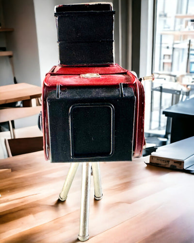 Decoratief Beeldje "Retro Camera Keystone" met Gravure Optie