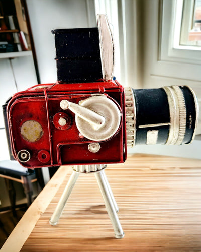 Decoratief Beeldje "Retro Camera Keystone" met Gravure Optie