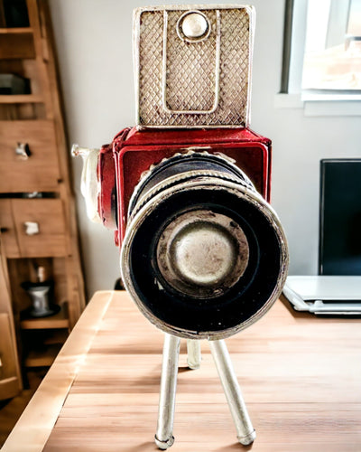 Decoratief Beeldje "Retro Camera Keystone" met Gravure Optie