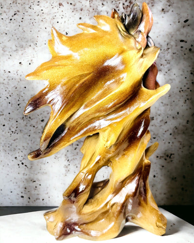 Resin Horse Sculpture in Abstract Style