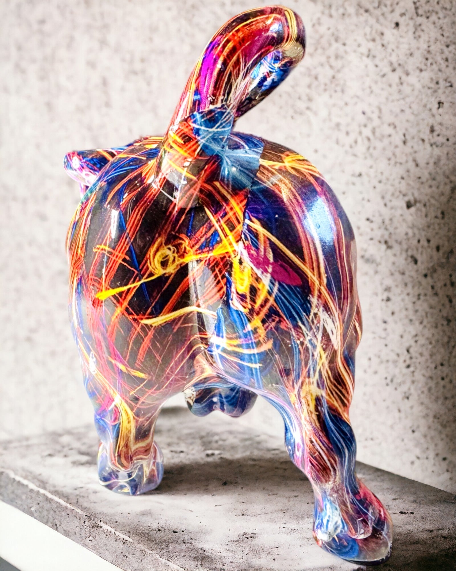 Decoratief Beeld "BullArt" – Unieke Kunst met Graveeroptie - 4 Kleuropties, voor een Gepersonaliseerd Cadeau
