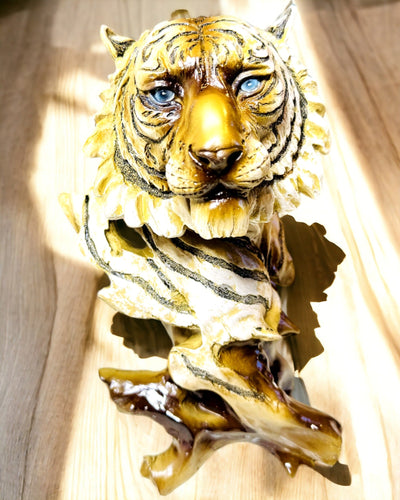 Statuet "Tijger Koning van de Jungle" met Graveeroptie, beeldje 29 cm hoog, decoratie als cadeau