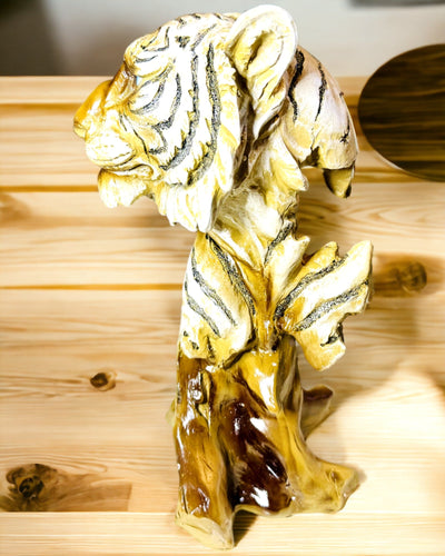 Statuet "Tijger Koning van de Jungle" met Graveeroptie, beeldje 29 cm hoog, decoratie als cadeau