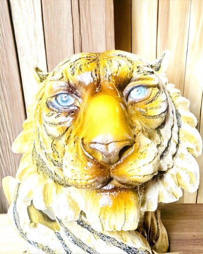 Statuet "Tijger Koning van de Jungle" met Graveeroptie, beeldje 29 cm hoog, decoratie als cadeau