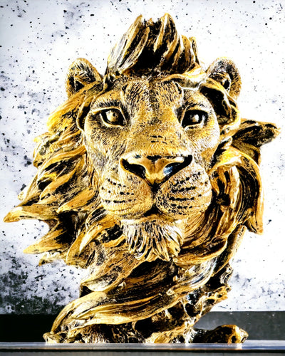 Royal Lion - Majestic Decorative Figure with Engraving Option, 2 color variants to choose from, as a gift