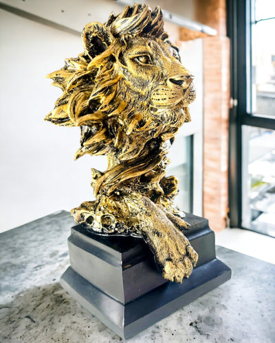 Royal Lion - Majestic Decorative Figure with Engraving Option, 2 color variants to choose from, as a gift