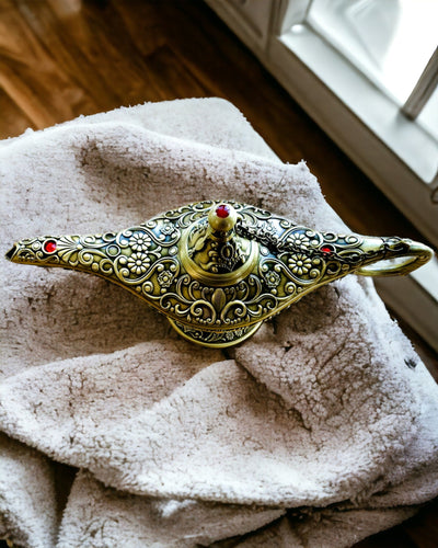 Lampe Magique d'Aladin avec Option de Gravure - Variante Or Haché