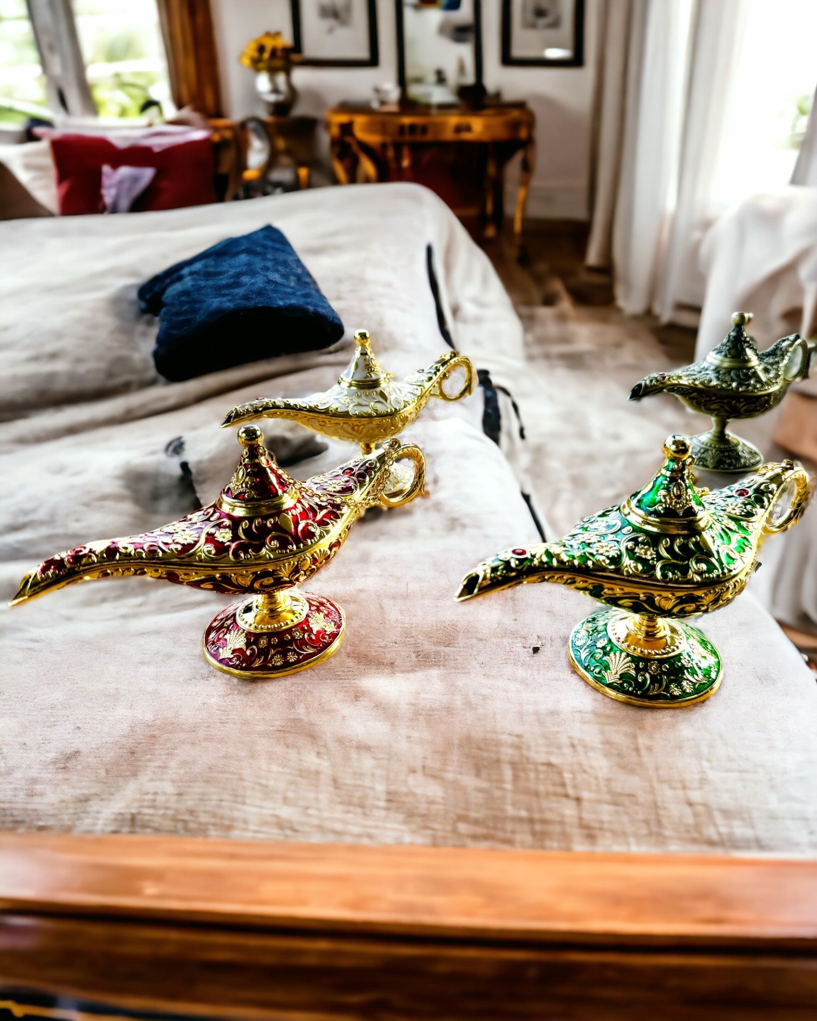 Lampe Magique d'Aladin avec Option de Gravure - Variante Or Haché