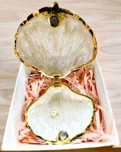 Skarbiec Wspomnień Muszelka - Sieradenkluis met de mogelijkheid voor personalisatie met gravure, cadeau