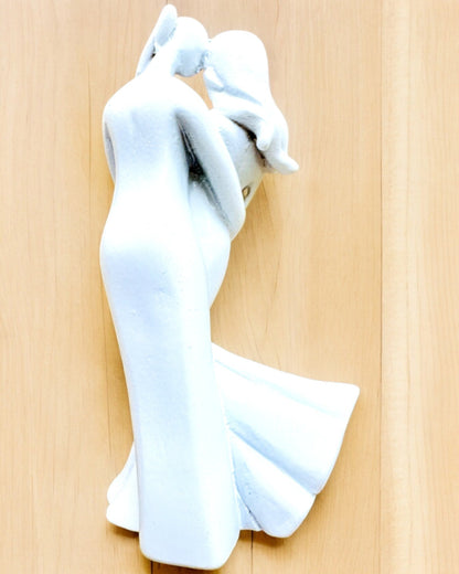 Élégante Union - Petite Figurine Décorative avec Option de Gravure - couleur blanche