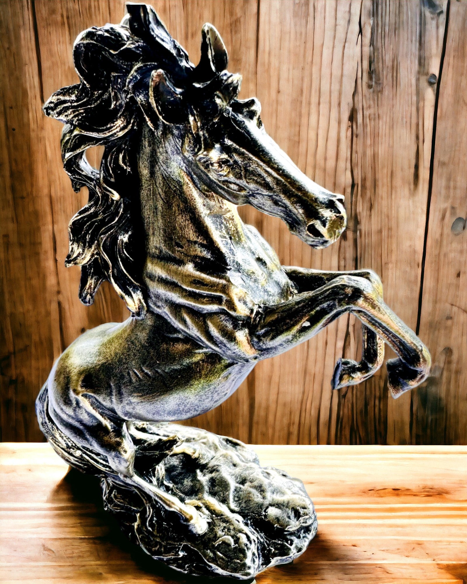 Noblesse - Figurine, Statue de Cheval en Mouvement - possibilité de personnalisation avec gravure pour cadeau
