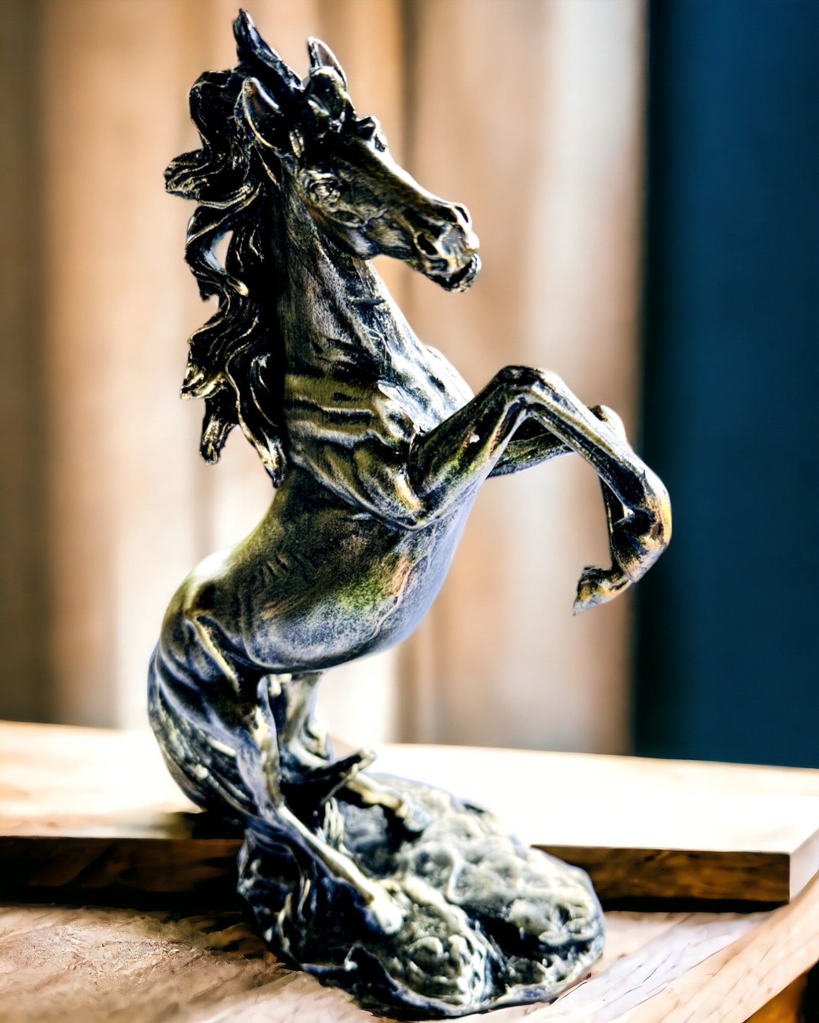 Noblesse - Figurine, Statue de Cheval en Mouvement - possibilité de personnalisation avec gravure pour cadeau
