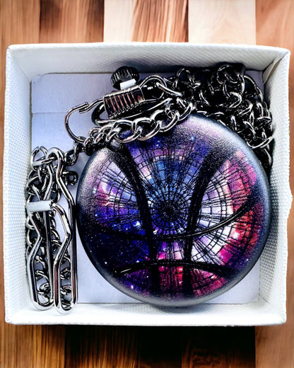 Montre de Poche "Galactic Vision" avec Gravure Personnalisable, cadeau personnalisé