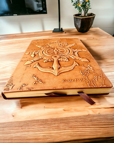 Carnets à thème nautique "Nautica" avec option de personnalisation par gravure, pour cadeau