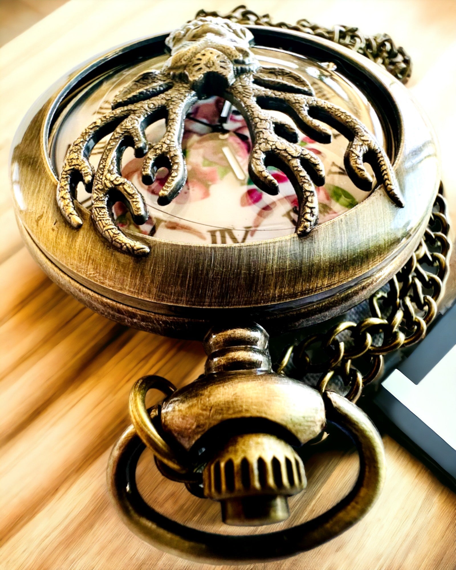 Taschenuhr "Leśny Strażnik" - Elegante Uhr mit Hirschmotiv, personalisierbar mit Gravur