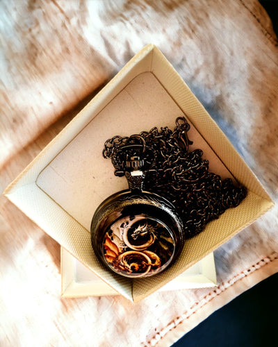 "Dragon Aura" Pocket Watch with Personalization Option