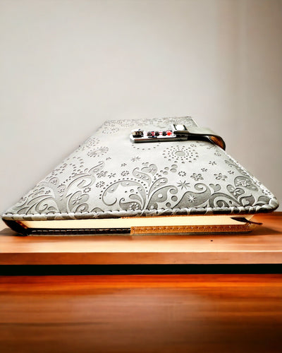 Ekskluzywny Notatnik, skóra PU, A5 z Zamkiem Szyfrowym - "Secret Journal", personalizacja grawerem