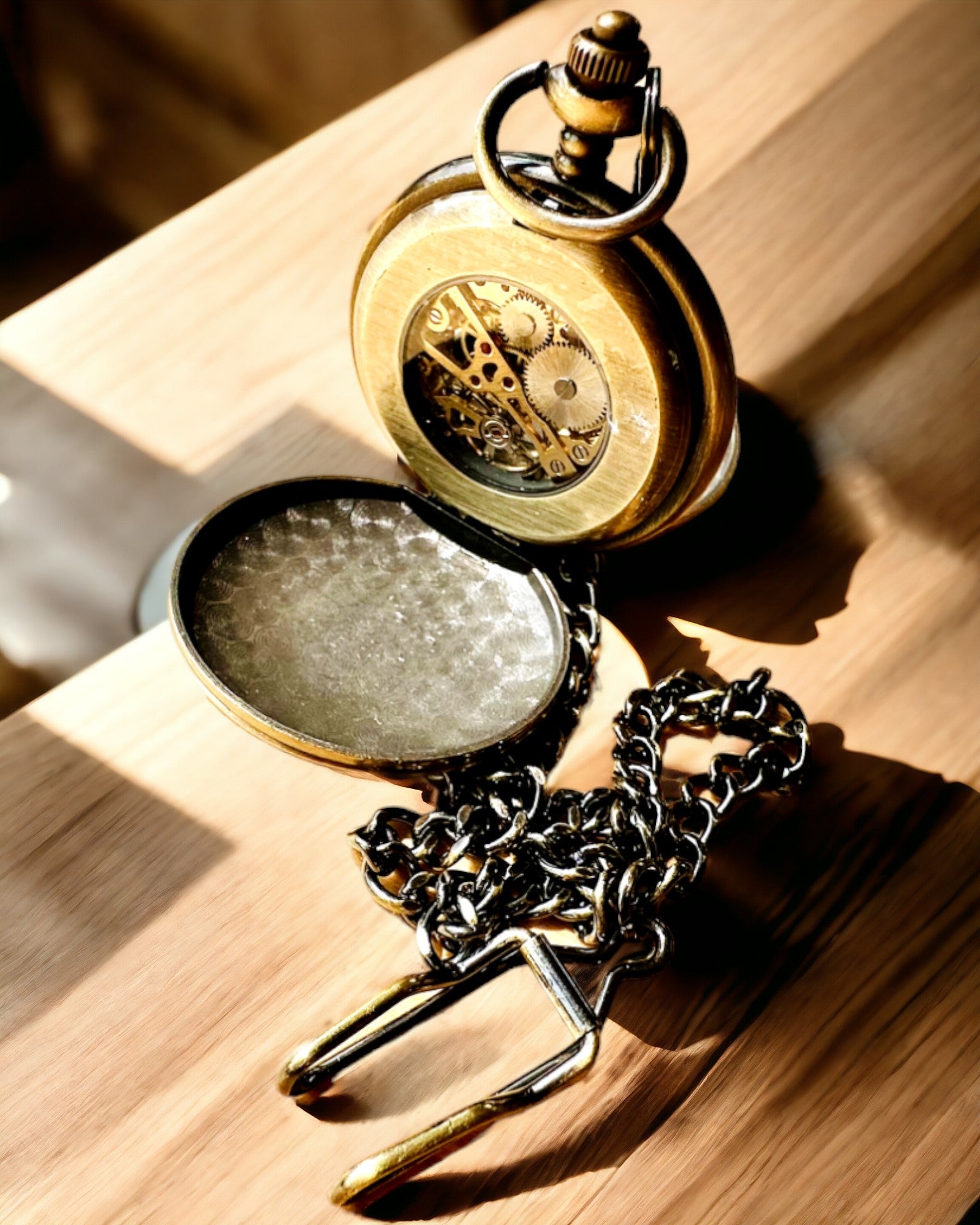 Klassieke zakhorloge "Vintage Elegance", kleur goud, mogelijkheid tot personalisatie met gravure