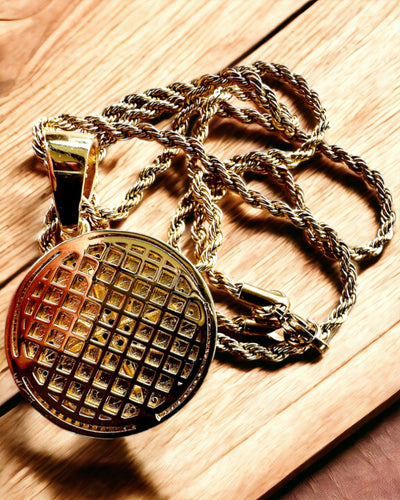 Glamour Stijl Kompas Hanger Ketting met Zirkonia voor Vrouwen en Mannen - gouden kleur, gravure