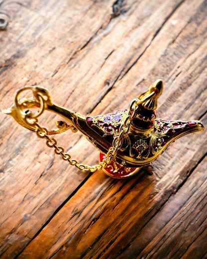 Malutka 4 cm Magiczna Lampa Aladyna, keychain, 6 color variants - Enchanted Memories, personalization with engraving